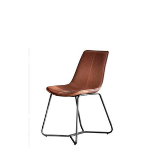 Gunner Dining Chair, Brown PU