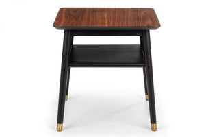 Flynn Side Table Sqaure, Walnut/Black