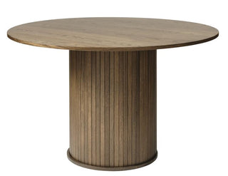 Nova Dining Table Circular, Smoked Oak