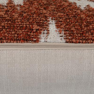 Cusco Cushion Square, Rust/White