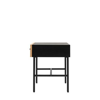 Yule 1 Drawer Bedside Oak/Black