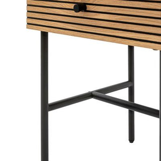 Yule 1 Drawer Bedside Oak/Black