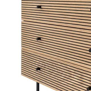 Yule 3 Drawer Chest Oak/Black