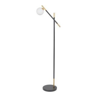 Brighton Floor Lamp, White/Black